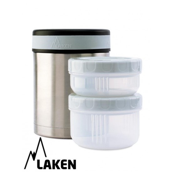 Θερμός Φαγητού 1L με 2 Τάπερ Laken P10