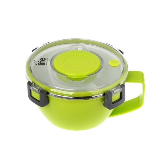 Φαγητοδοχείο thermos 850ml με χώρισμα Green Ecolife 9072