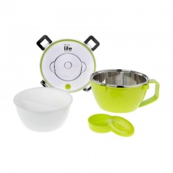 Φαγητοδοχείο thermos 850ml με χώρισμα Green Ecolife 9072