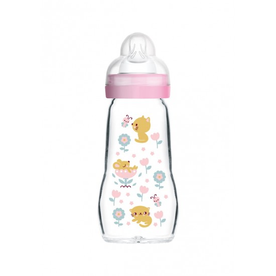 Μπιμπερό Γυάλινο Feel Good 260ml 2+m Mam 375 
