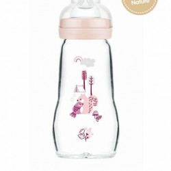 Μπιμπερό Γυάλινο Feel Good 260ml – Συλλογή Forest Matt Mam 377
