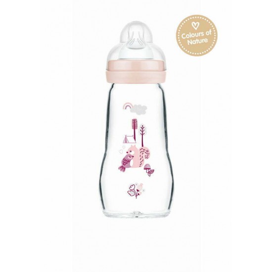 Μπιμπερό Γυάλινο Feel Good 260ml – Συλλογή Forest Matt Mam 377