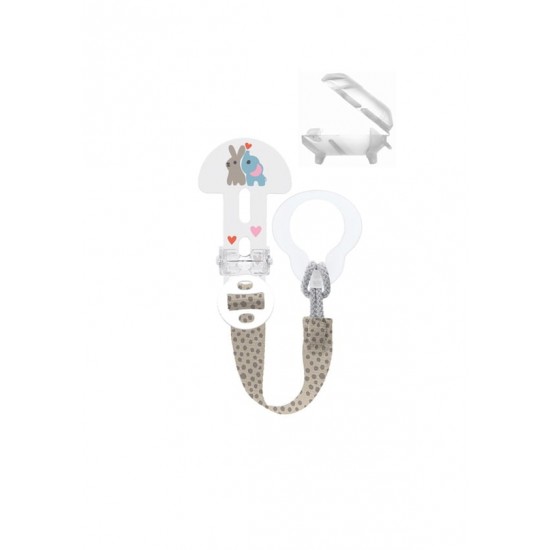 Κορδέλα στήριξης πιπίλας με καπάκι 0+m Clip it & Cover Mam 335U